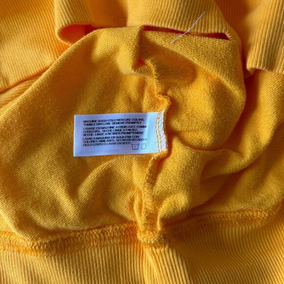 AG Kylan Crop Tie Sweatshirt in Golden Ochre Size L - Picture 8 of 10